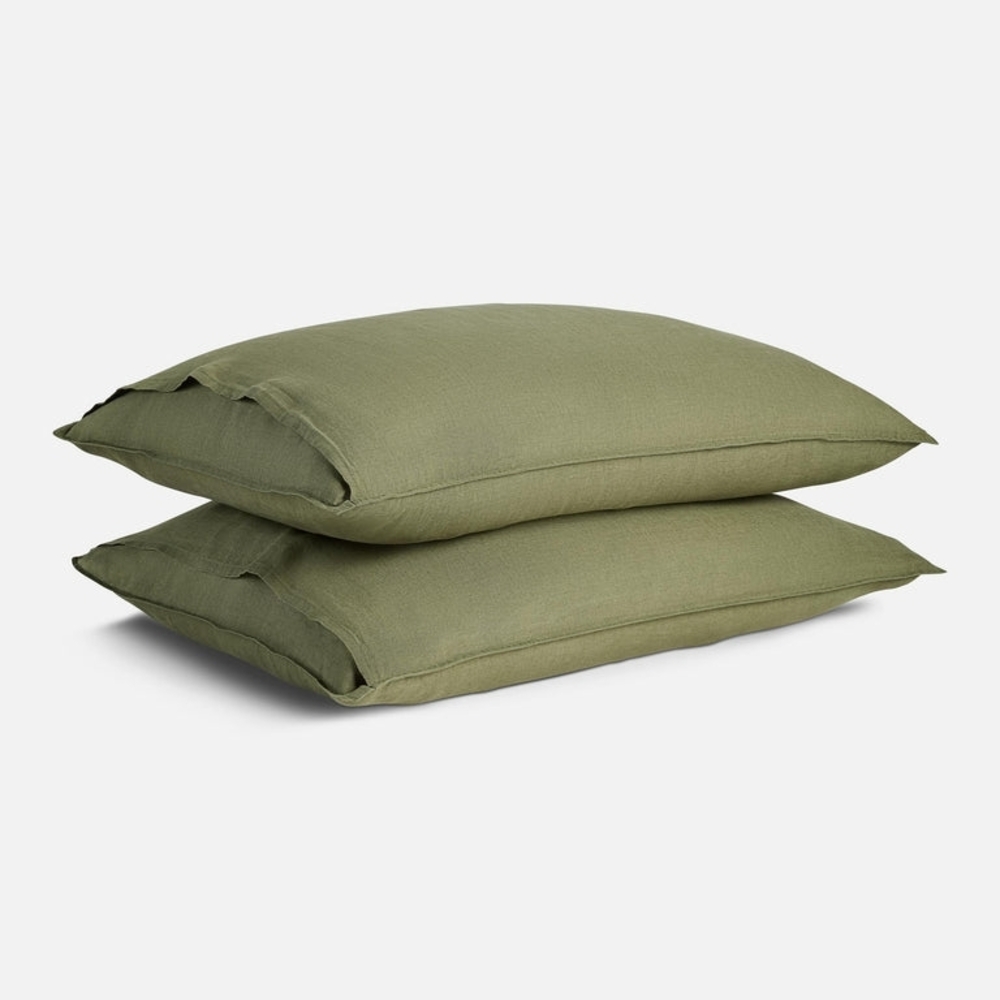Set of Brooklinen 100% European Linen Standard Pillowcases (Color: Raisin) - Picture 3 of 5